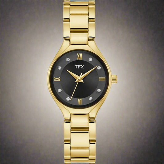 TFX LADIES' GOLD STAINLESS STEEL WATCH